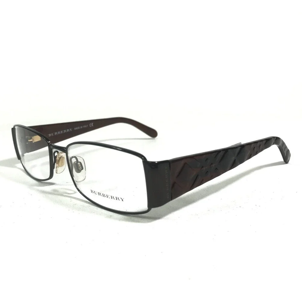 Burberry B1064 1031 Eyeglasses Frames Brown Checkered Square Full Rim 53-16-130